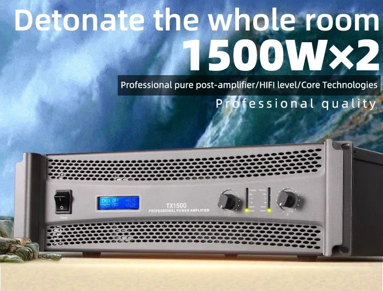 Biner TX15000 Professional High Power Amplifier 2 Channel Power Amplifier 1500W*2 For Large-Scale Concert
