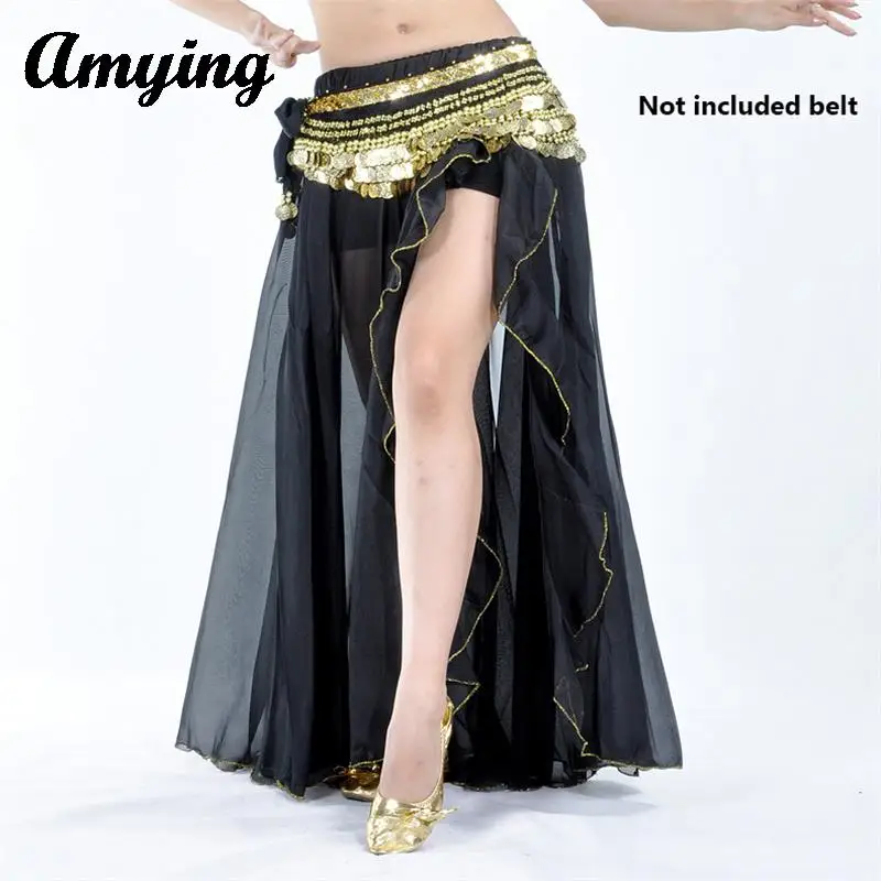 

Women Belly Dance Skirt Single Split Skirt Belly Dance Costume Dance Performance Costume Oriental Indian Dance Training Suit