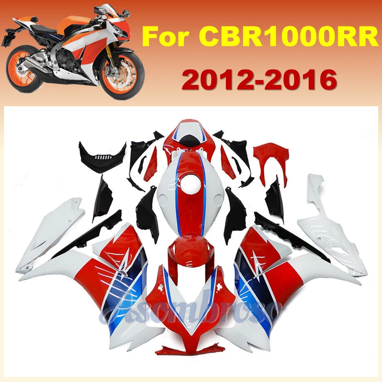 Motorcycle Fairing Kit for HONDA CBR1000R 2012 2013 2014 2015 2016 CBR 1000RR 12 13 14 15 16 ABS Red\blue\white Bodywork