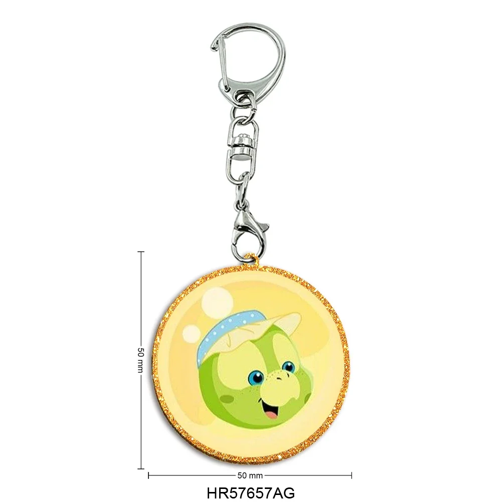 Disney Duffy Bear Chunky Glitter Portachiavi in acrilico Ciondolo per cartoni animati Foto Flash Charms Stampa Portachiavi olografici con personalità