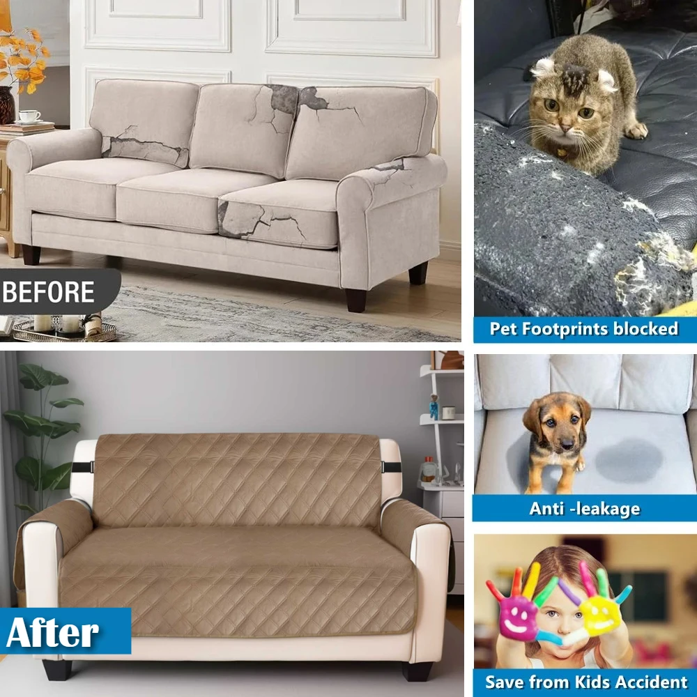 100% مقاوم للماء الأريكة يغطي غطاء أريكة عدم الانزلاق أريكة الغلاف مع الأشرطة المرنة حامي أريكة غطاء الأثاث للكلاب الحيوانات الأليفة