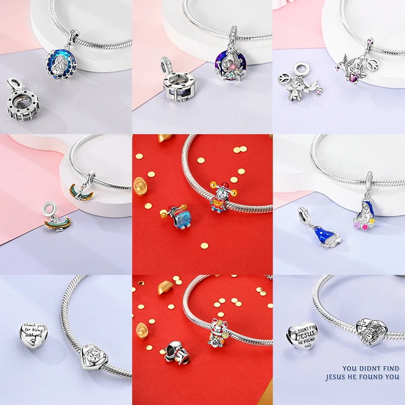 Neuer Russischer Matroschka-Anhänger aus 925 Sterling Silber, Russische Matroschka-Perle, Passend für Armbänder, DIY Damenschmuck Geschenk 2026 – Detail 5