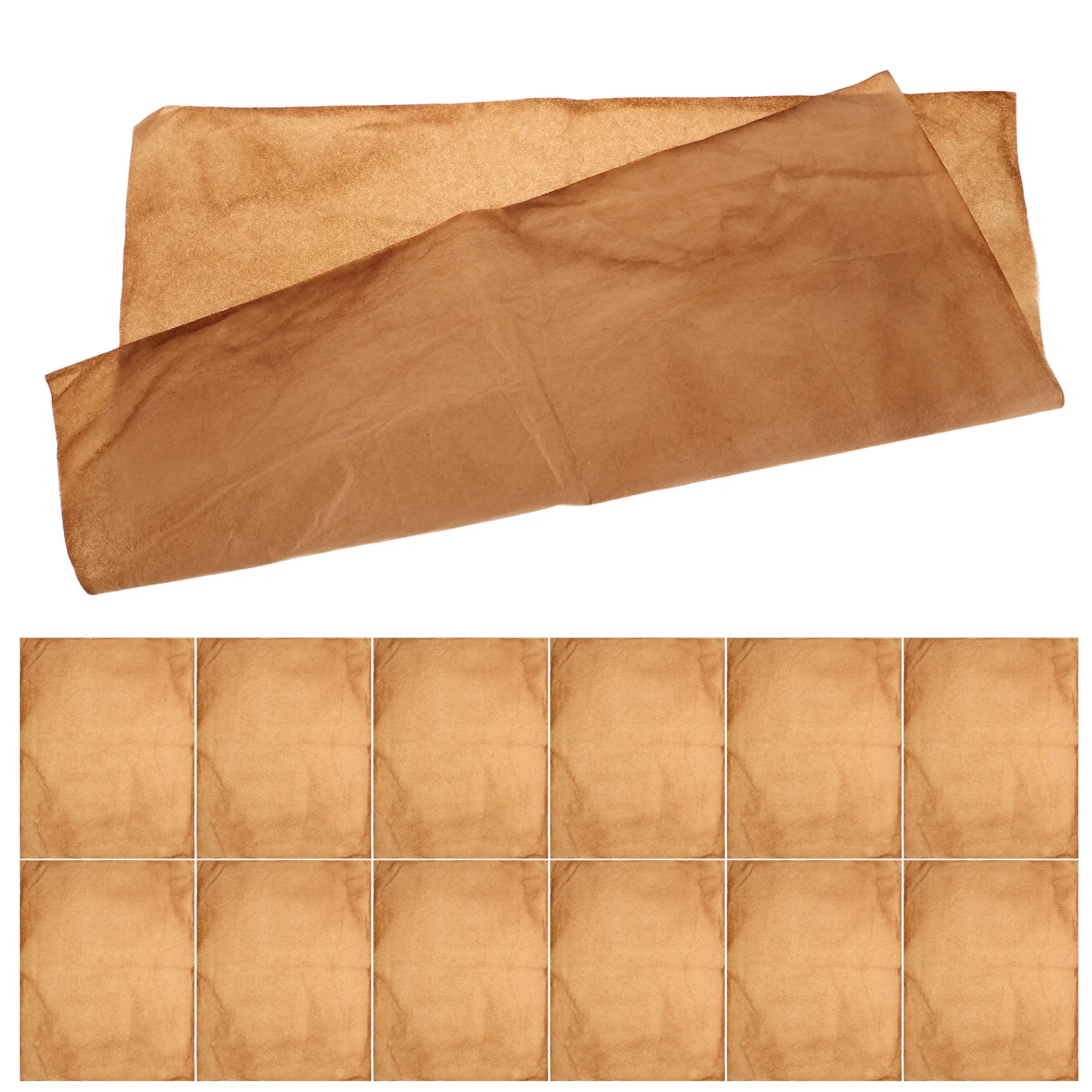 50Pcs Handmade Semi-Raw Paper Traditional Chinese Xuan Paper for Calligraphy Art Ink Painting Retro Texture Fine
