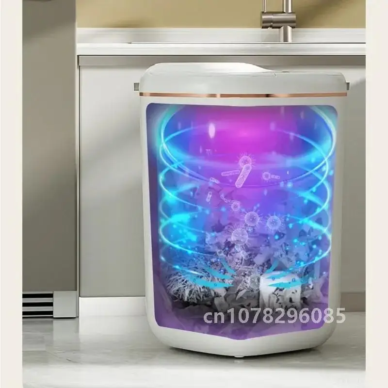 20/22L Bathroom Sensor Electric Wastebasket Bedroom Smart Trash Can Automatic Waterproof Recycle Bin for Living Room Kitchen