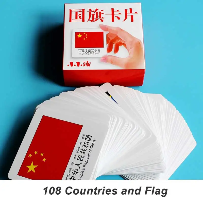 

108 Country Flag Books Cards in English And Chinese Flag Eary Education For Kids Libros Livres Libro Livro Kitaplar Livros Art