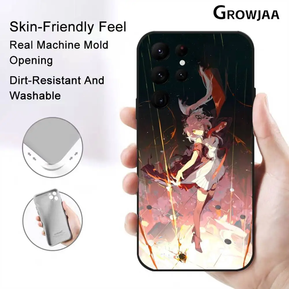 

Cute Changli Wuthering Waves Phone Case For Samsung Galaxy S24 Ultra S22 S23 Ultra S21 S20 5G Protective Silicone TPU Soft Funda
