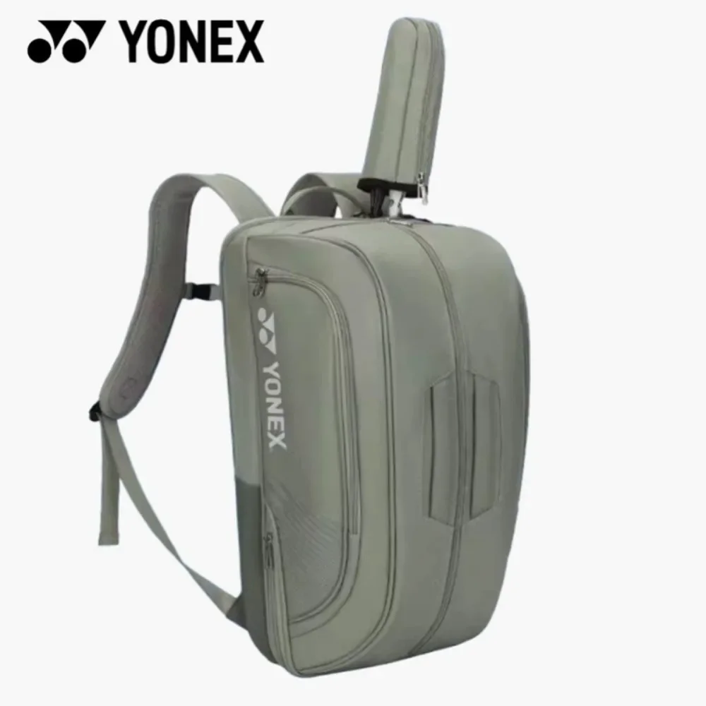 YONEX High Quality Badminton Bag Leather Tennis Racket Sports Shoulder Backpack Multifunctional Maximum Capacity 6 Pieces Racket