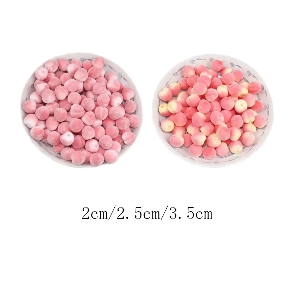 20 قطعة اليدوية مقلد صغير الخوخ الكرتون رغوة الاصطناعي الخوخ الفاكهة المواد 2-3.5 سنتيمتر واقعية مقلد الفواكه وهمية #3