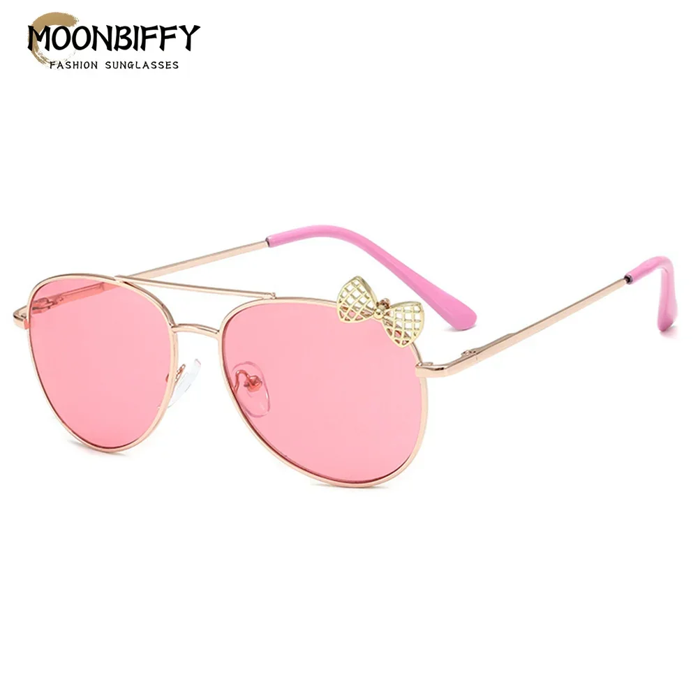 Kids Cute Sunglasses Metal Frame Children Sun Glasses Fashion Girls Outdoor Cycling Goggles Party Eyewear Photography Supplies