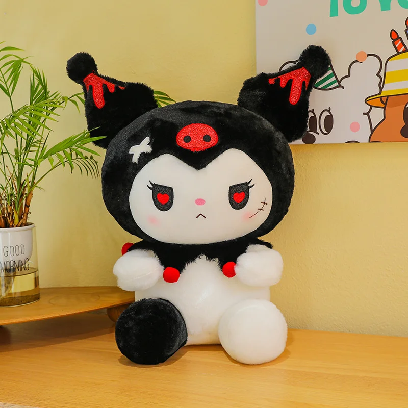 Sanrio Kuromi Dark Angel Demon Series peluche Animal Doll Cartoon Cute Plush Pillow Toy Gift