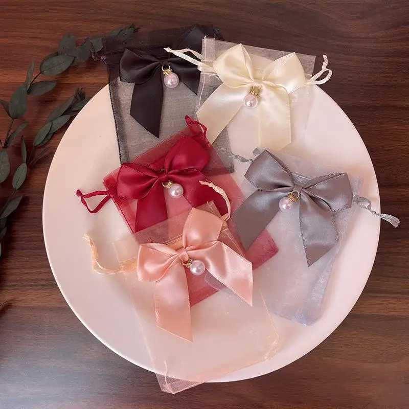 

25 шт. подарочных мешочков из органзы с завязками для конфет, печенья, украшений, для дней рождения, свадеб и вечеринок