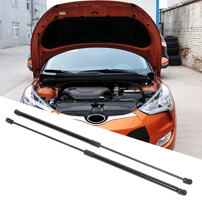 

2Pcs carbon steel black For Hyundai Veloster 2011-2017 car front hood hydraulic rod slow down rod support rod car accessories