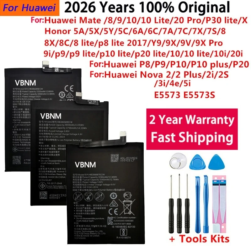 Batería de Reemplazo HB436486ECW para Huawei Mate10/10 Pro / Mate 20/P20 Pro / Honor view20 4000mAh Baterías Herramientas 2