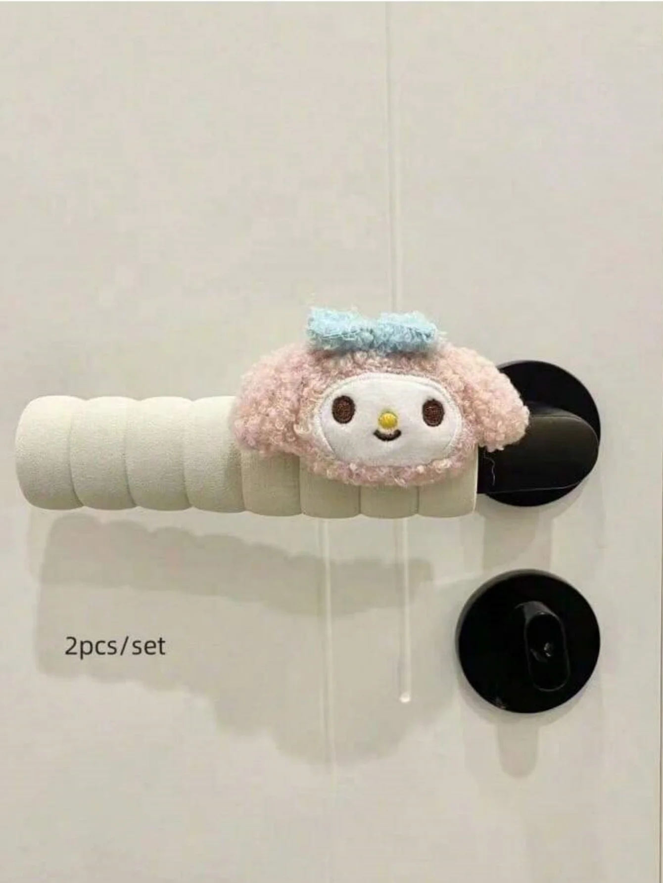2pcs/set MyMelody Door Handle Protective Cover Y2K Kawaii Anti-CollisionDoor Decoration Cartoon Home Antistatic Decor