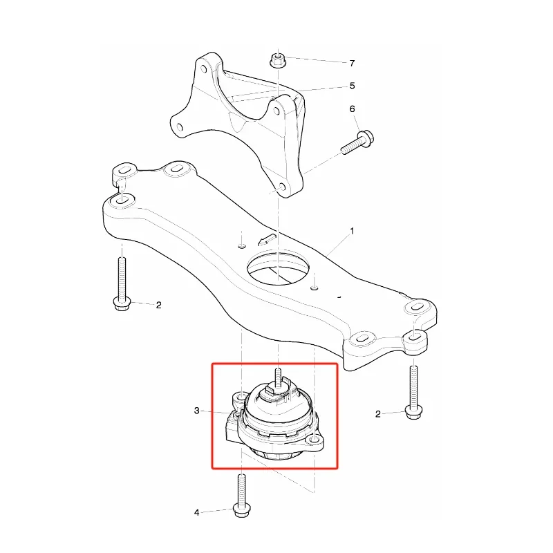 Transmission Bracket Padded with Corrugated Rubber Transmission Bracket for Bentley Mulsanne OEM 3Y0399105 3Y0399105A