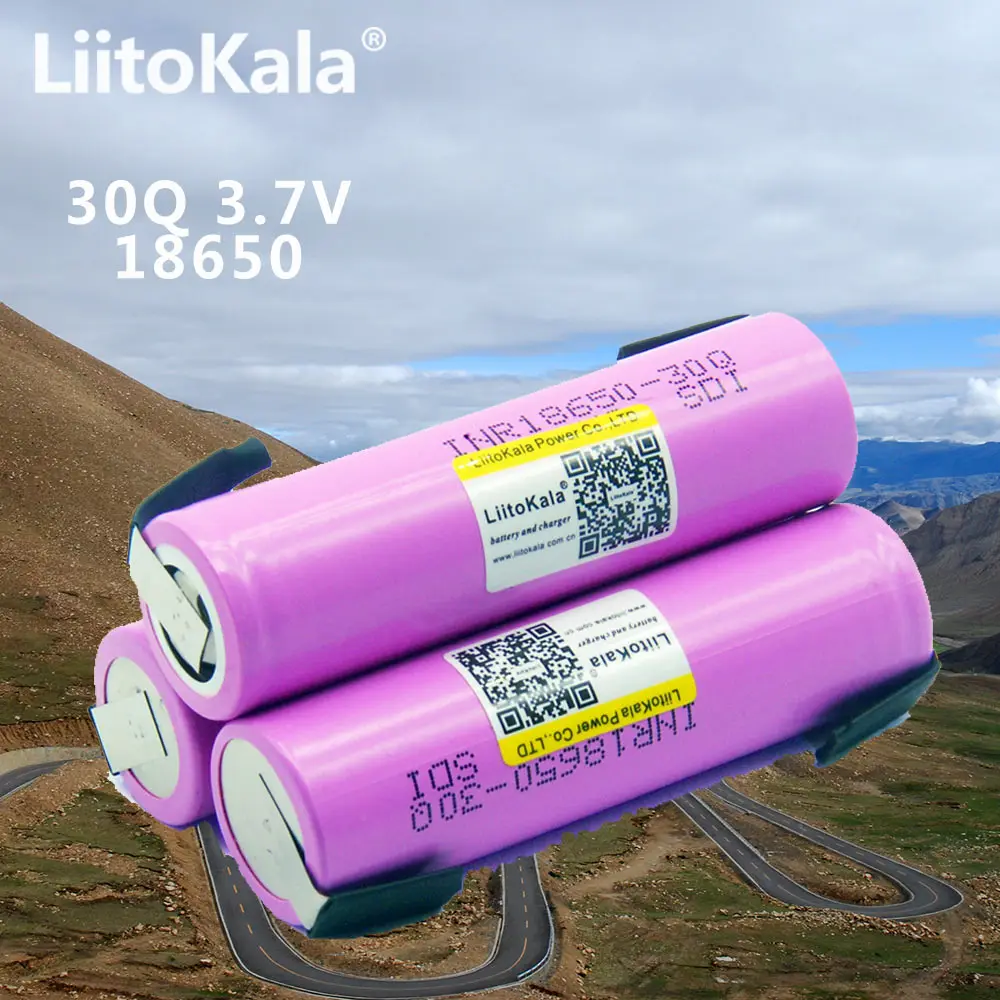 Litokala oryginalny 18650 3000mah akumulator INR18650 30Q-N 20A rozładowania akumulator litowo-jonowy do + DIY nikiel