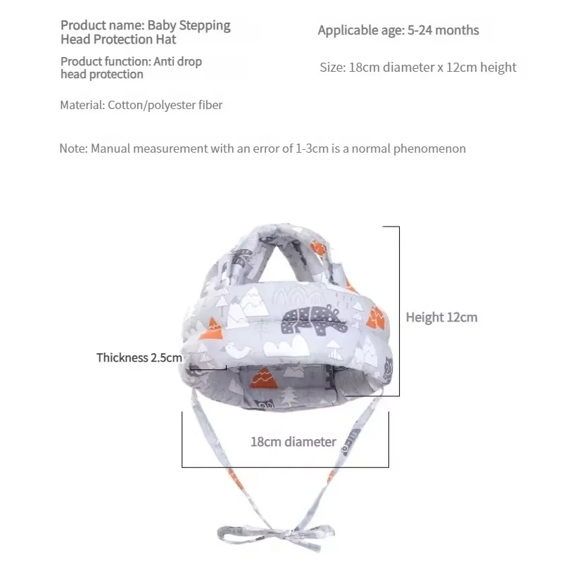 Baby Anti-collision Hat Baby Toddler Anti-fall Hat Children's Anti-fall Head Cap Safe and Breathable Can Be Washed All Seasons image 5