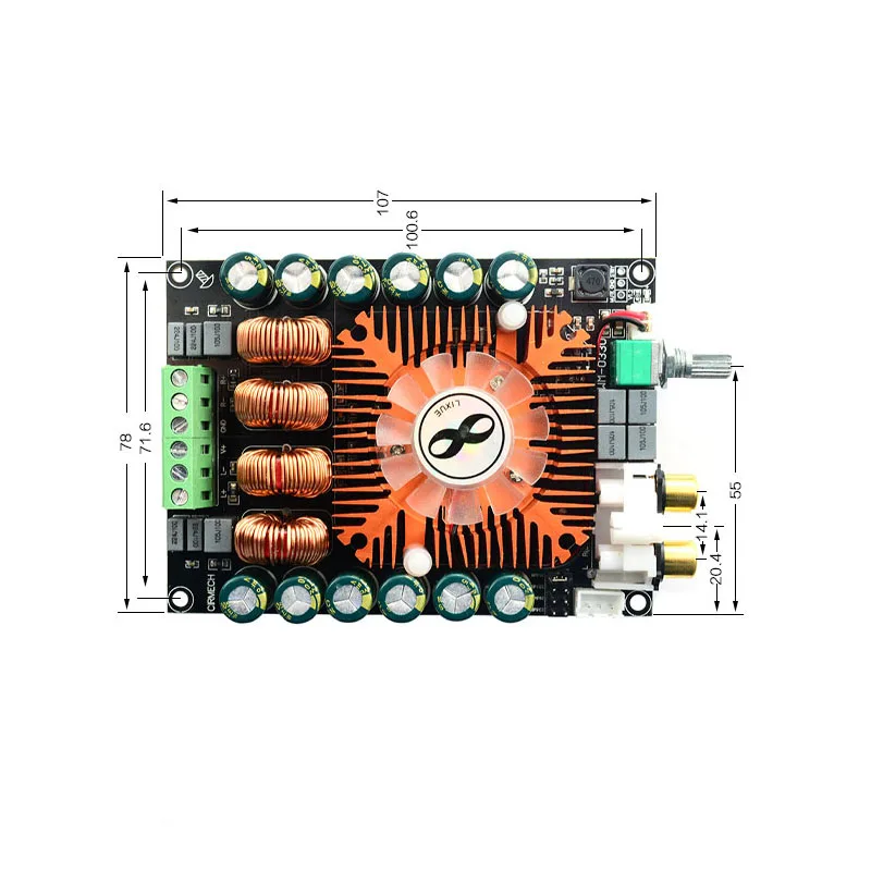 لوحة مضخم رقمي KYYSLB 160 وات * 2 TDA7498E عالية الطاقة 2.0 HIFI ستيريو دعم الصوت المنزلي BTL 220 وات مكبر للصوت
