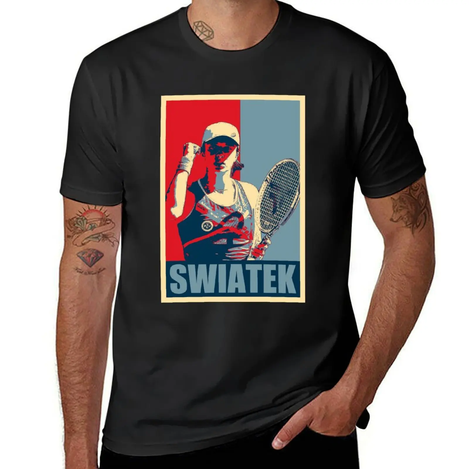 

Iga Swiatek T-Shirt blacks anime stuff oversize t-shirts man mens big and tall t shirts