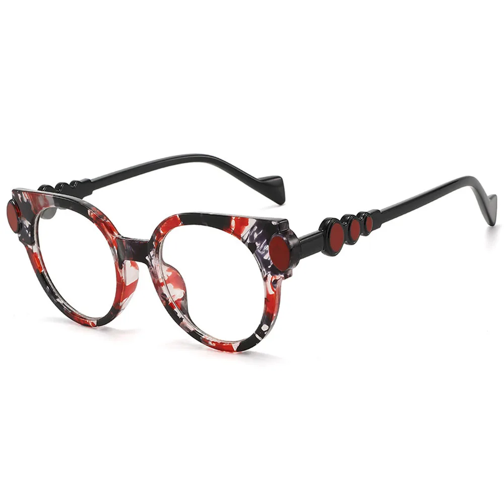 

2025 New Women Cat Eye Personalized Sunglasses Fashion Trend Office INS Wind proof Blue Light Glasses Party Eye Protection LC239