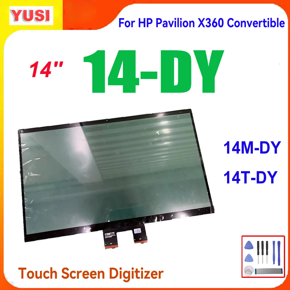 Pantalla Táctil de 14'' para HP Pavilion X360 Convertible Serie 14-DY, Digitalizador de Pantalla Táctil 14M-DY 14T-DY, Panel de Vidrio Táctil de Repuesto