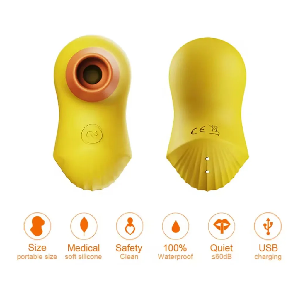 ليتل الأصفر بطة مص هزاز الحلمة البظر تحفيز الإناث الاستمناء آلة الجنس للنساء الجنس لعب الكبار #6