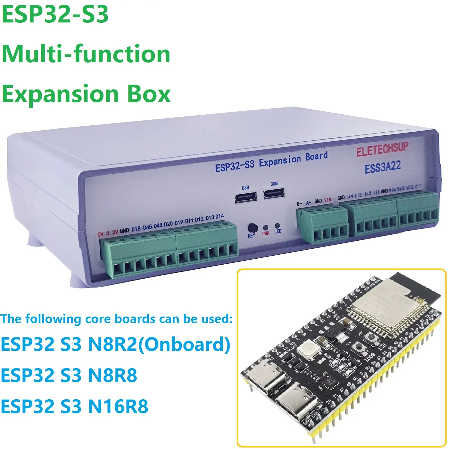 

Programmable IOT Control box ESP32 S3 Expansion Board Digital Analog IO Wifi Relay Switch for Arduino PLC Smart Home IOT