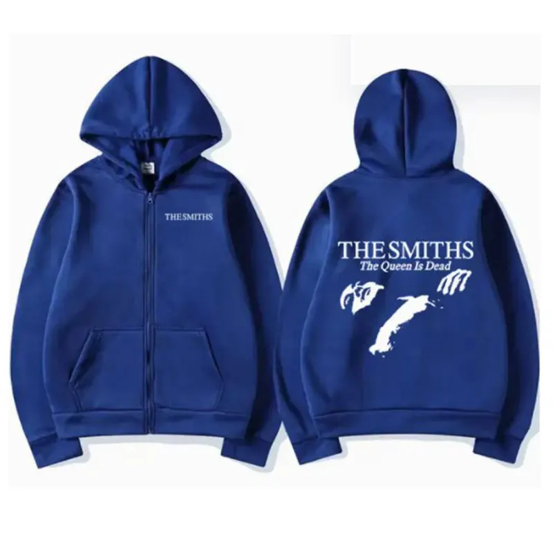 Zipper Hoodie The Smiths The Queen Is Dead Men\'s Fashion Vintage Zip Up Hooded Sweatshirt Harajuku Casual Oversized Jacket Coats