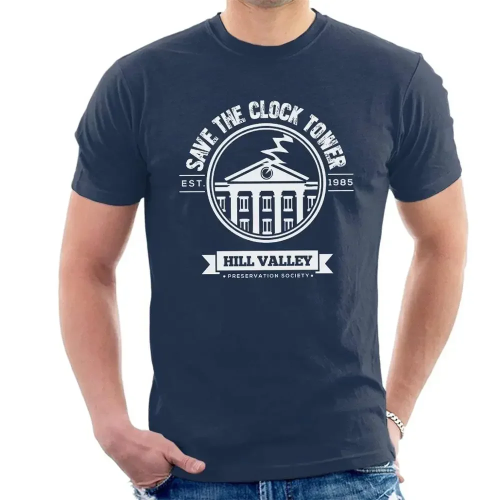 Back To The Future Save The Clock Tower Men'S Shirt New 2019 Fashion Hot Summer O Neck Cotton Cross Fit Custom Printed T Shirts