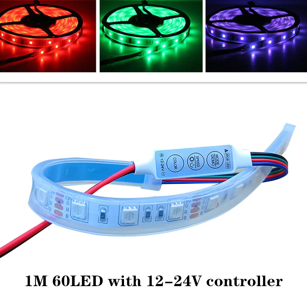 12V 24V RGB Light With TV Backlight Waterproof 5050 12Led With 12-24V Controller Suitable For Rooms And Bedrooms