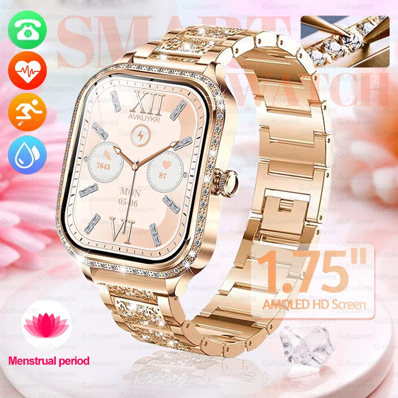

2026 New Luxury Smart Watch Curved Screen Heart Rate Monitor Fashion Ladies Bracelet Voice Call Smartwatch Women For Android IOS