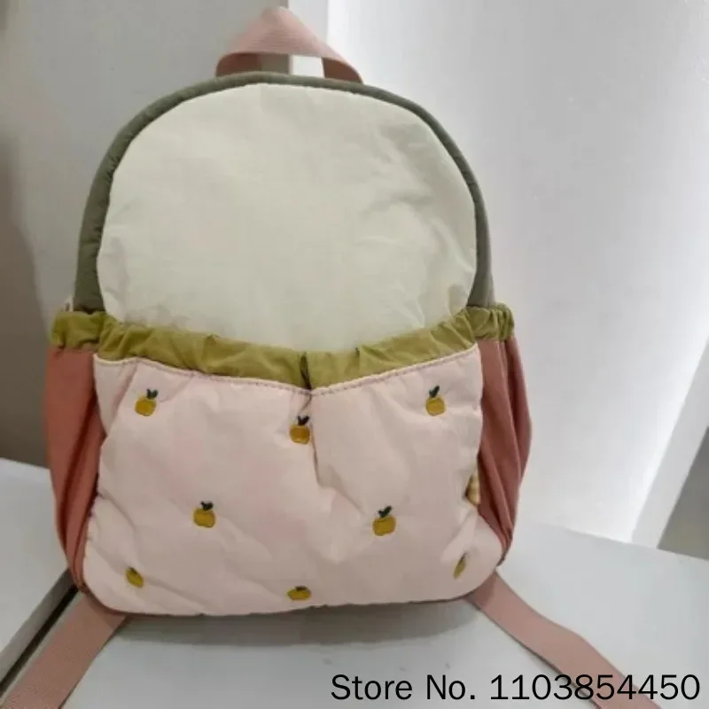 Image 7: Nouveau sac à dos tendance pour enfants, léger et mignon, avec broderie petite pomme, collection automne