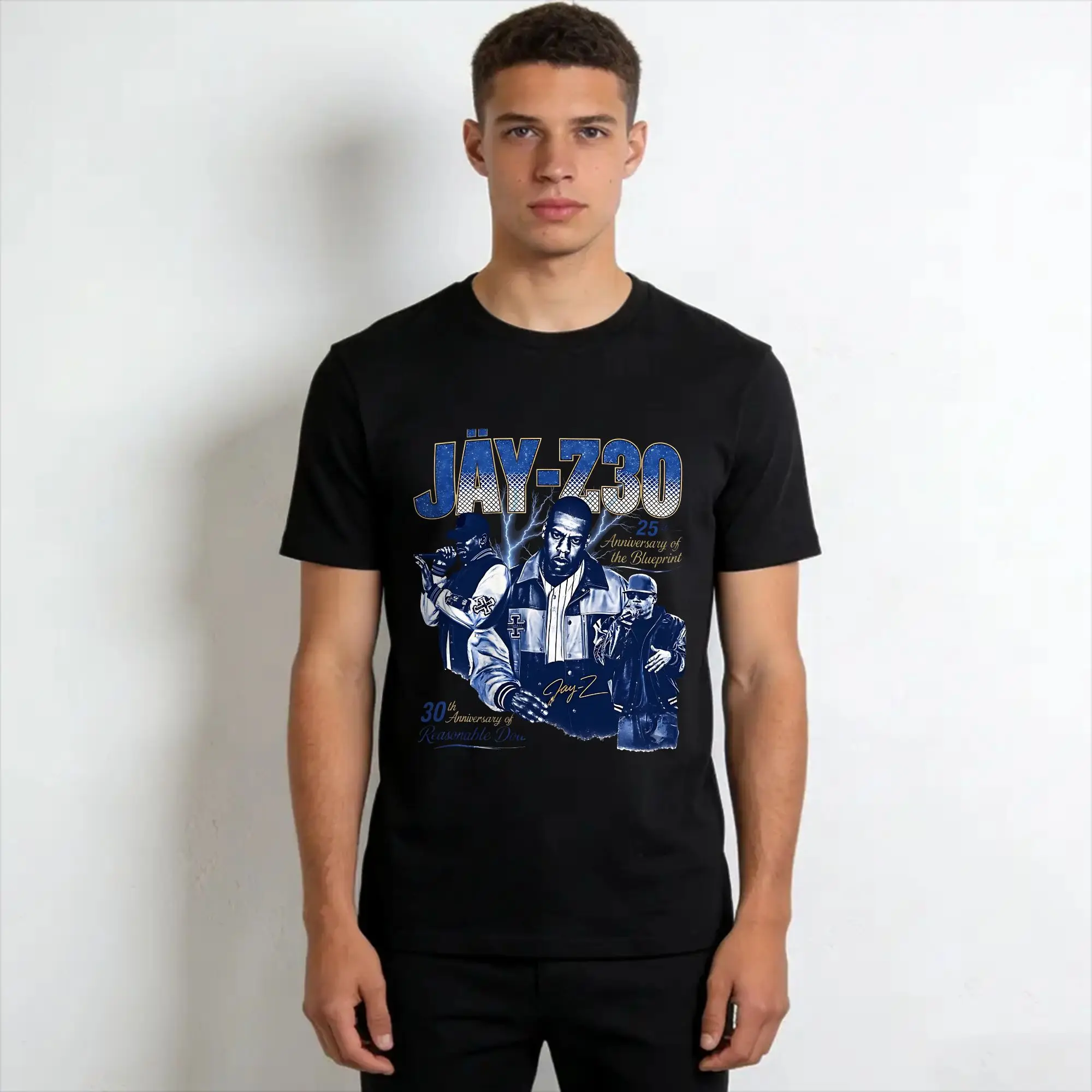 Jay Z 30th Reasonable Doubt 25th Blueprint JAŸ-Z 30 Tour  Merch Men Women T Shirt Pure Cotton Tee Graphic  T-shirt Clothes
