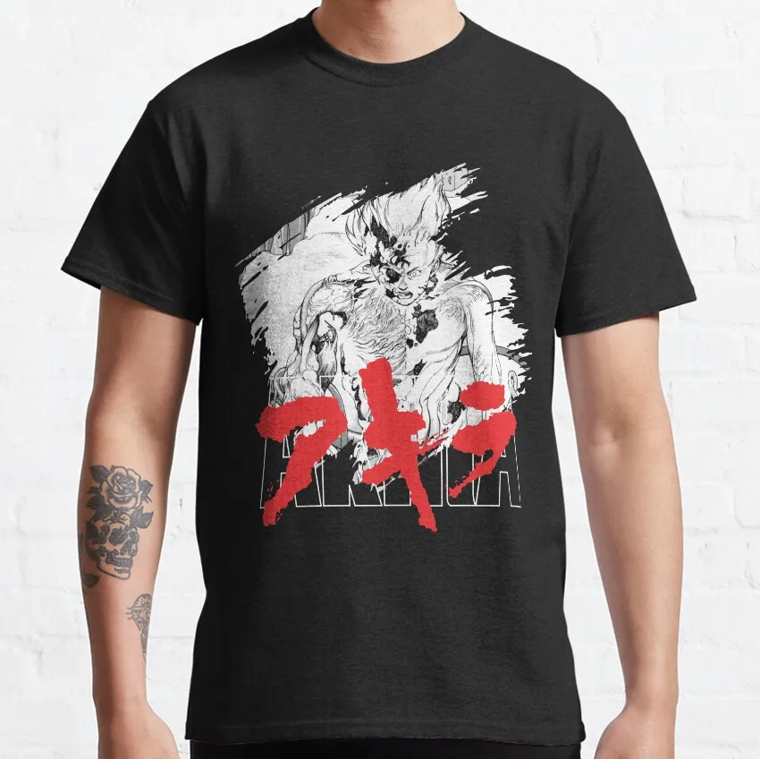 

0503 Otomo Akira Anime T Shirt Cyberpunk Manga City explosion Graphic clothes cyber mecha Neo-Tokyo Streetwear All size tops
