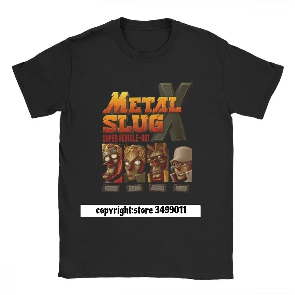 Metal Slug Tops T Shirt Men Happy New Year Cotton T Shirts Retro Classic Geo Gun Game Camisas Tshirts Birthday Present Tops