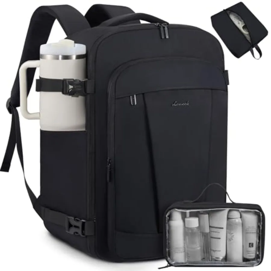 

40L Travel Backpack for Women and Men Airline Approved Carry On Backpack TSA Personal Item Bag fits 17.3 Inch Laptop Waterproof