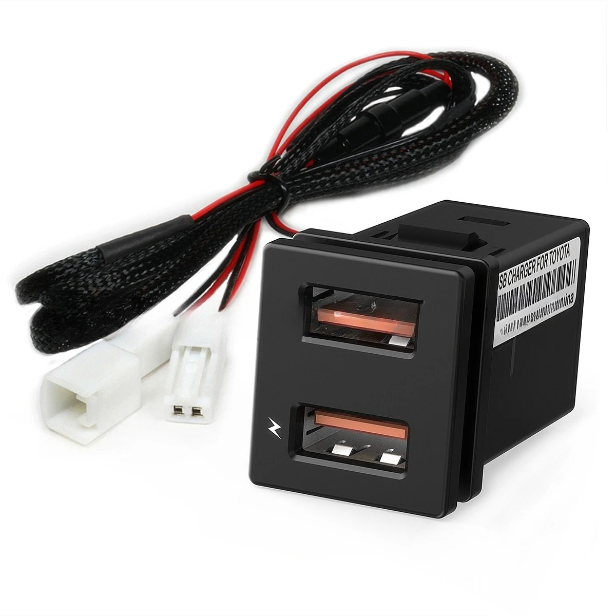 

For Toyota Corolla 2019-2024 Dual USB Car Charger Socket QC PD 3.0 Fast Charging Port Direct Replacement Car Parts Accessories