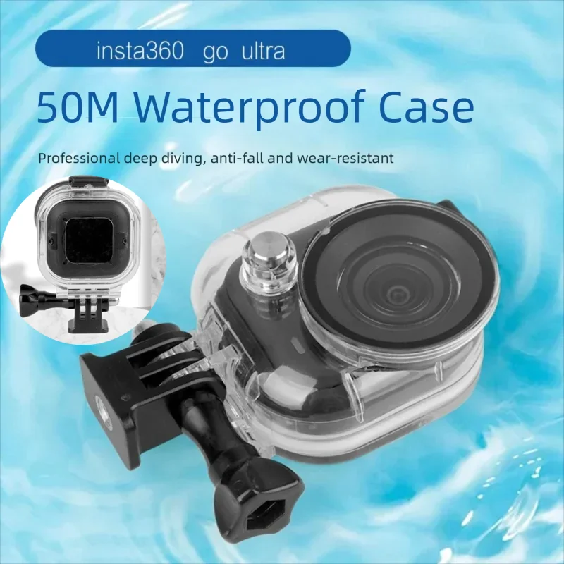 Underwater Diving Case For Insta360 Go Ultra Camera Waterproof Housing Shell For GO ULTRA Transparent Protective Cover Accessory