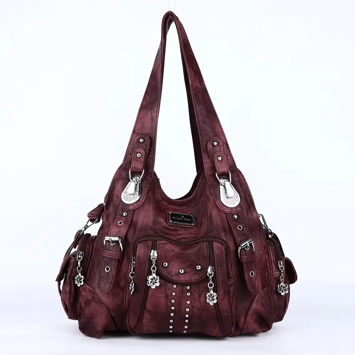 

Angel kiss Bag Women Handbags Large Bronze Shoulder Bags Fashion PU Handbag Female Satchel Big Shoulder Purse Bag bolsa feminina