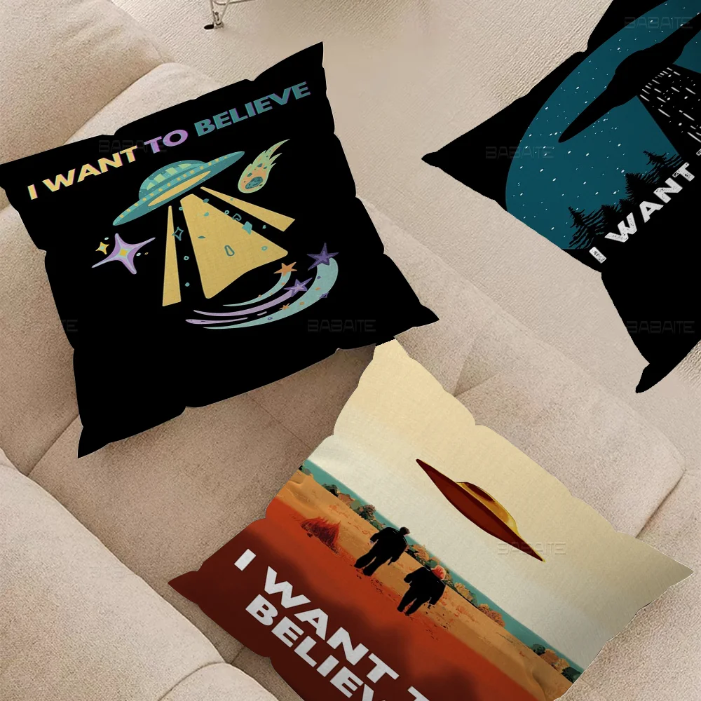 

The X-Files I Want To Believe Pillow Cover For Bedroom Room And Living Room Sofa Decorative Cushion Cover