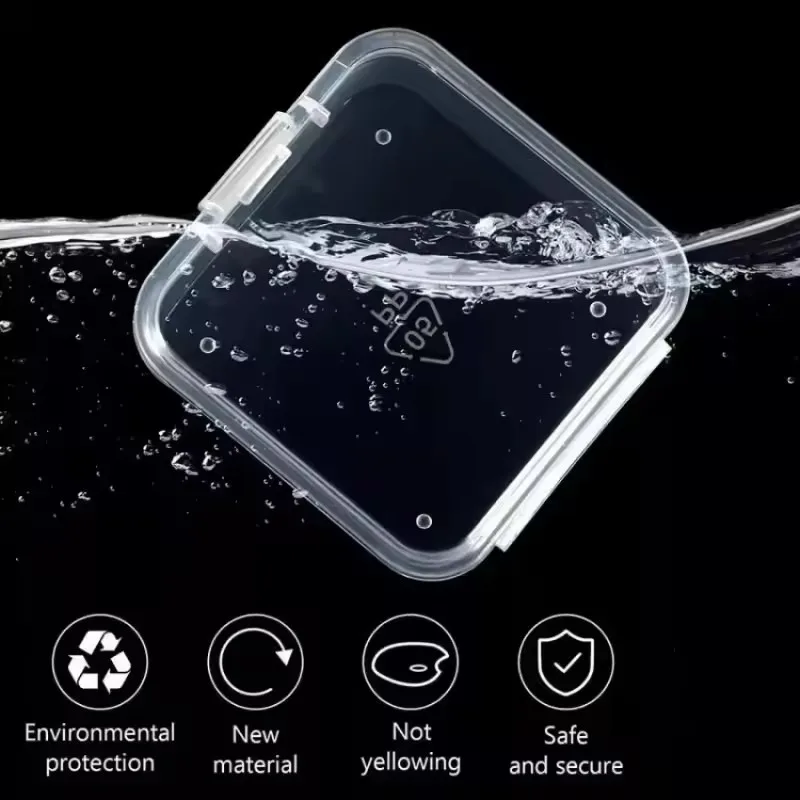 72/6PCS Mini Square Storage Box Transparent Plastic Box Earrings Jewelry Earplug Packaging Container Dustproof Storage Organizer