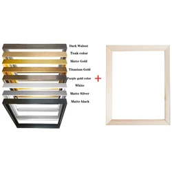 Modern Wall Art  Narrow Side Combination of Aluminum alloy And Wooden Inner Frame Canvas Metal Painting Frame