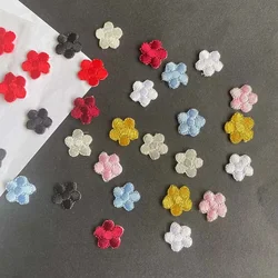 8PCS/1.5*1.5CM Mini Fabric Flower Applique Clothes Stickers,Tiny Plum Blossom Embroidery Iron On patches Decoration For Clothing