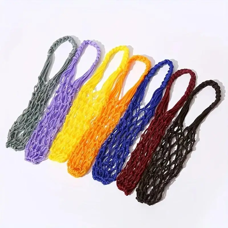 Portable Crochet Cup Holder Coffee Cup Bag Hollow Out Bottle Bag Mugs Bag Foldable Woven Net Water Bottle Bag Cup Cover