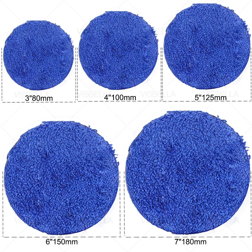 3/6PCS Car Polishing Pad 150mm Microfiber Pad Self-adhesion Automotive Waxing Polishing Disc Sponge Polishing Quickly Wipe Wax