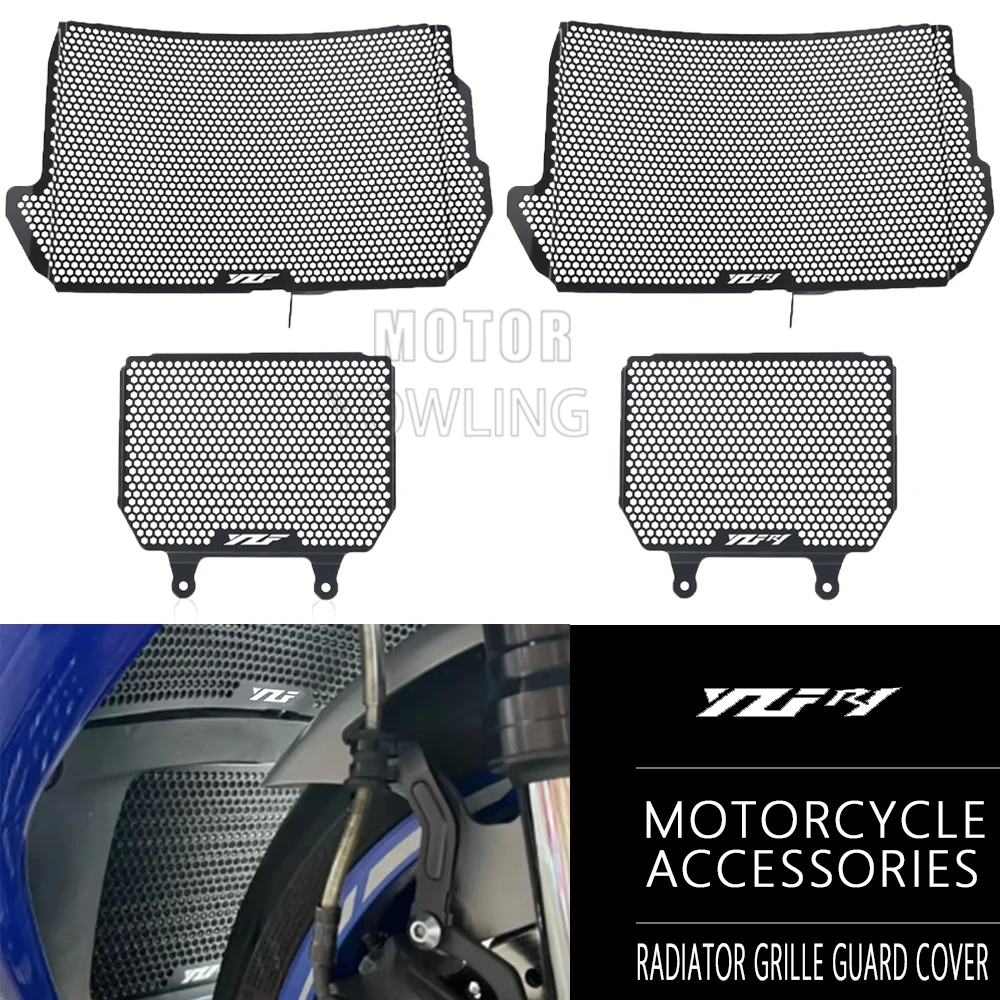 

For Yamaha YZFR1 YZFR1M YZF R1 R1M 2015-2020 2021 2022 2023 2024 Motorcycle Radiator Grille Guard Cover Oil Cooler Protection