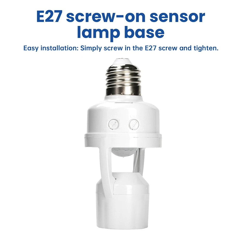 AC100-240V Smart Motion Sensor Light Bulb Holder E27 PIR Induction Sensor Adapter Lamp Base Converter Automatic LED Switch
