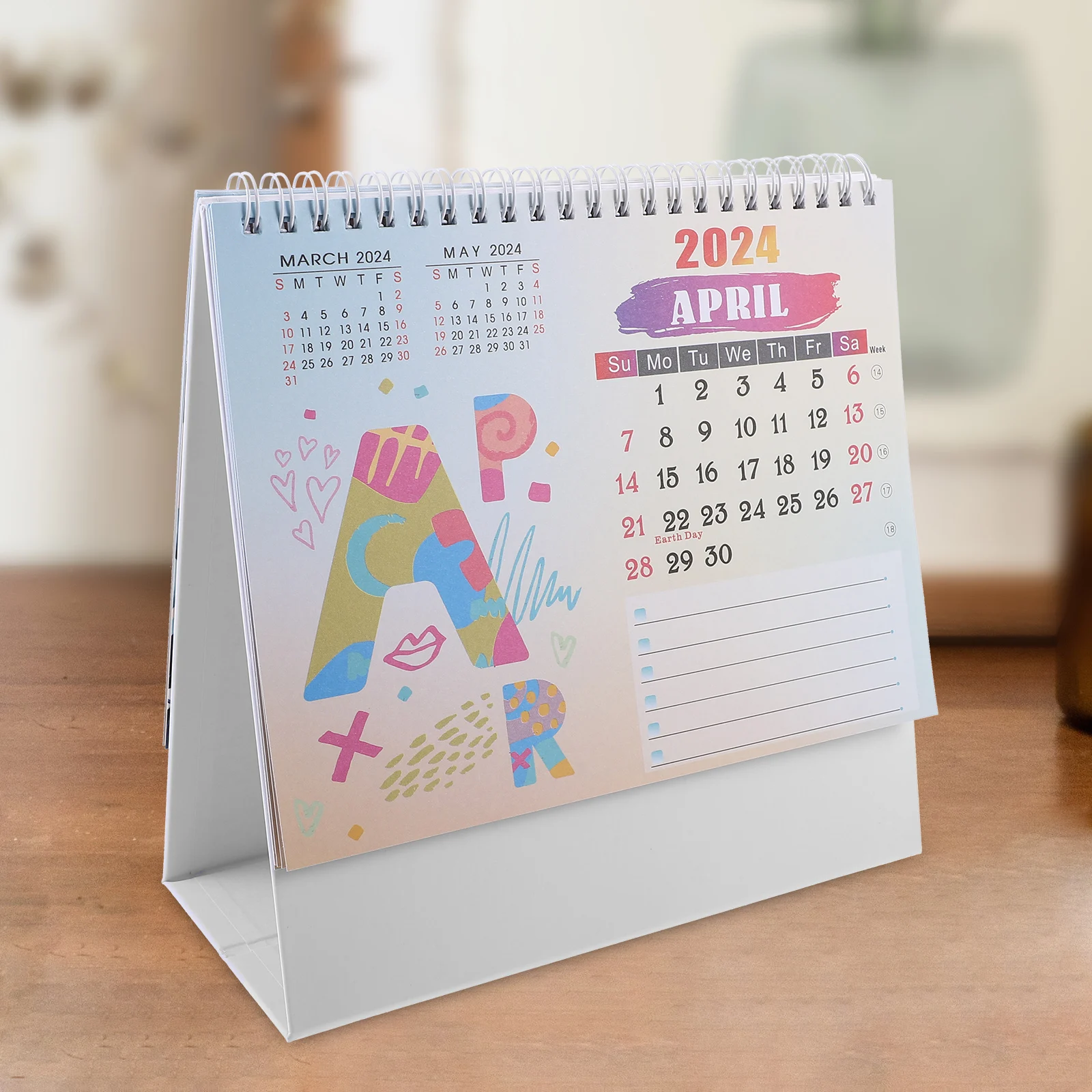 

Desktop Calendar 2023-2024 Thick Paper Monthly Planner Office Desk Decor Simple Design Home Accessory Schedule Reminder