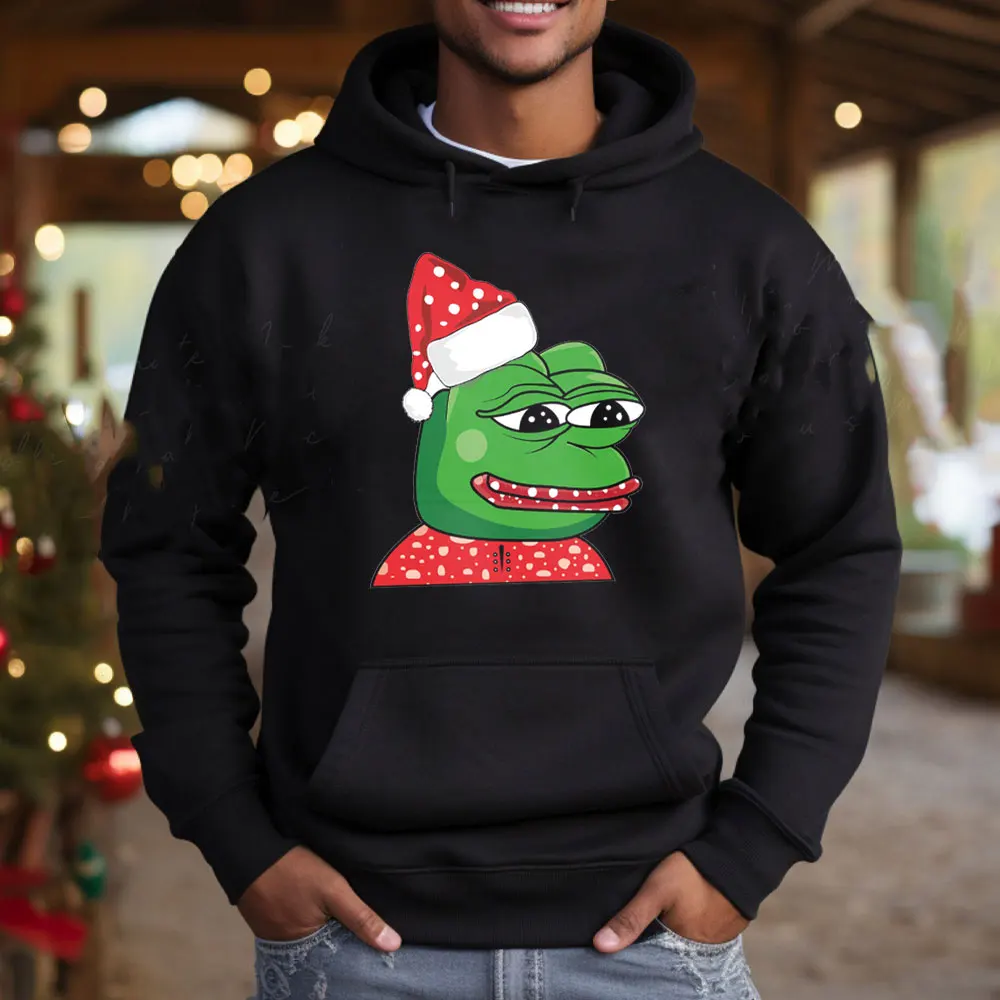 Character Pepe The Frog Thinking Mans Women Comfortable Hoodie Long Sleeve Hoodie Classic Pair Pullover Funny Tops Cool Hoody