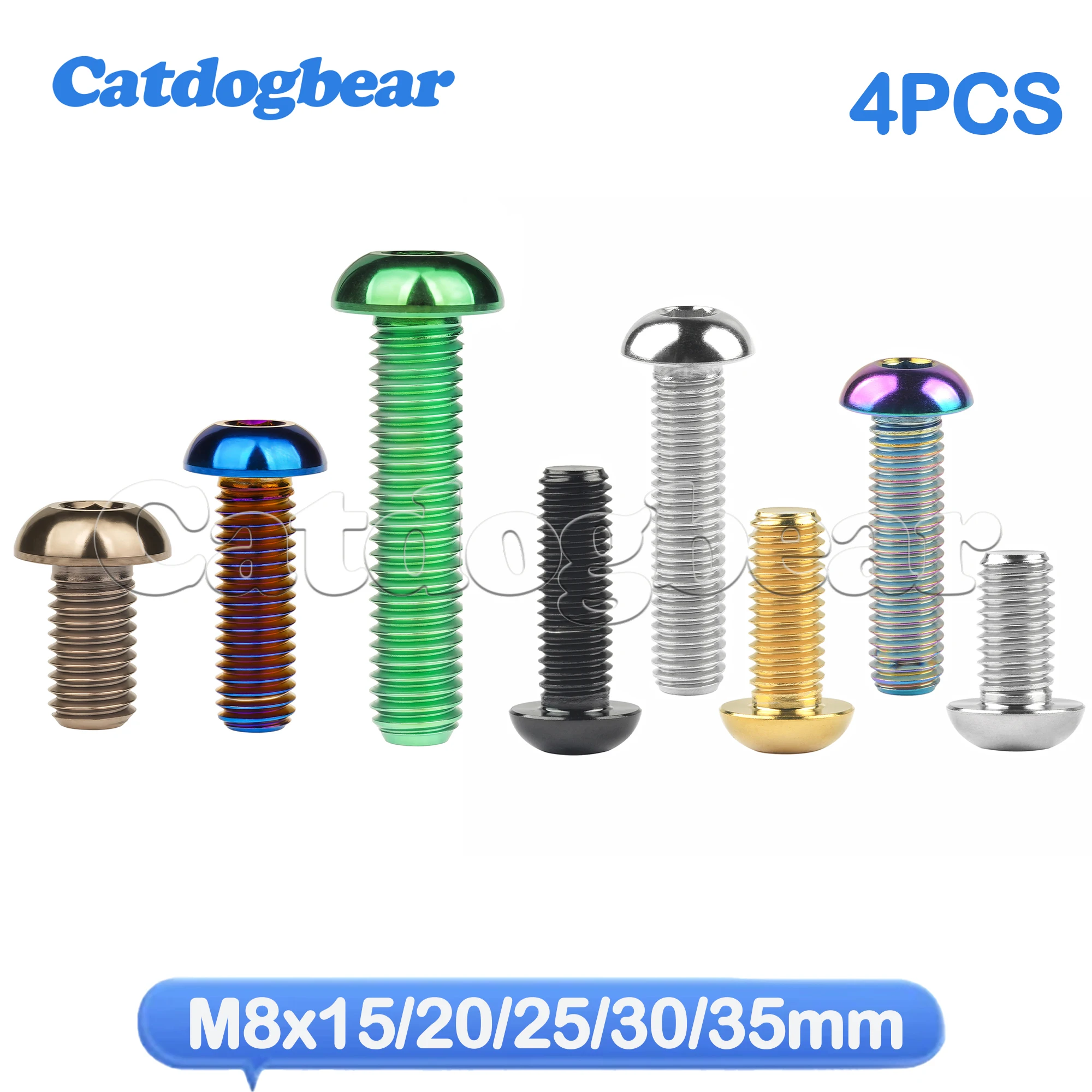 

Catdogbear 4 шт. титановый болт M8x15 20 25 30 35 мм винты с шестигранной головкой для диска мотоцикла